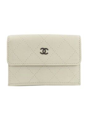 Chanel CC Logo Silver Wallet
